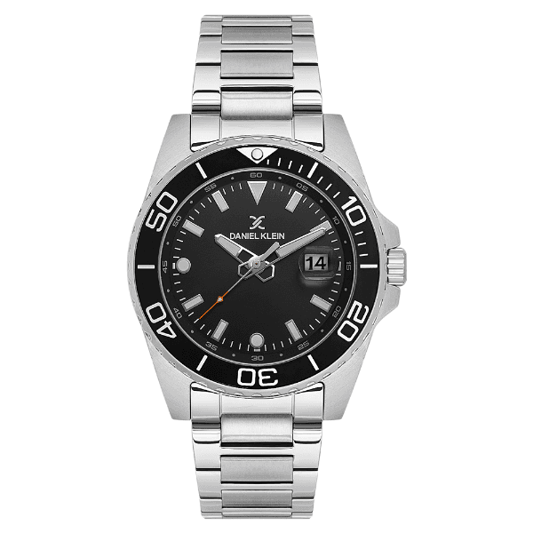 Relógio Analógico Masculino Daniel Klein Dk.1.13990-1 Premium Gent Pulseira de Aço Inoxidável Prata/Preto
