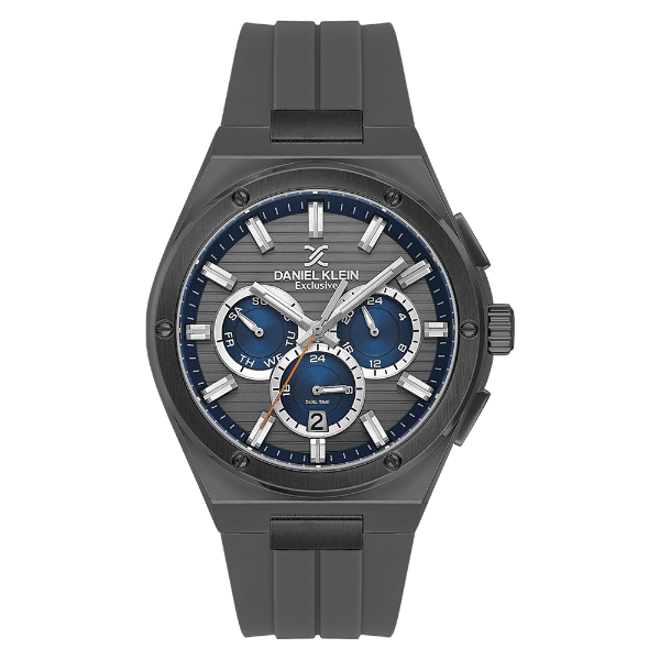 Relógio Analógico Masculino Daniel Klein Dk.1.14072-5 Exclusive Gent Pulseira de Silicone Preto
