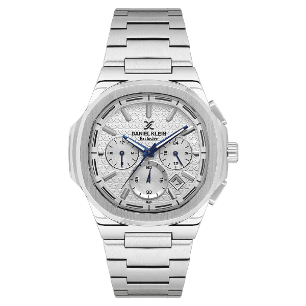 Relógio Analógico Masculino Daniel Klein Dk.1.14082-1 Exclusive Gents Pulseira de Aço Inoxidável Prata