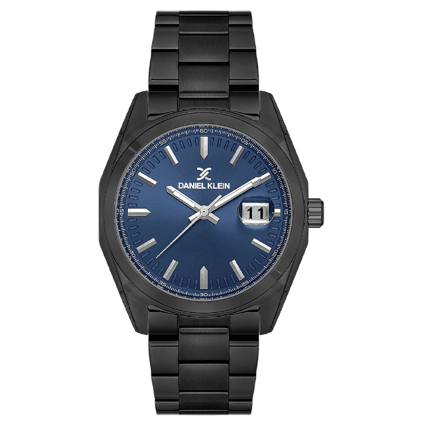 Relógio Analógico Masculino Daniel Klein Dk.1.14137-6 Premium Gents Pulseira de Aço Inoxidável Preto/Azul