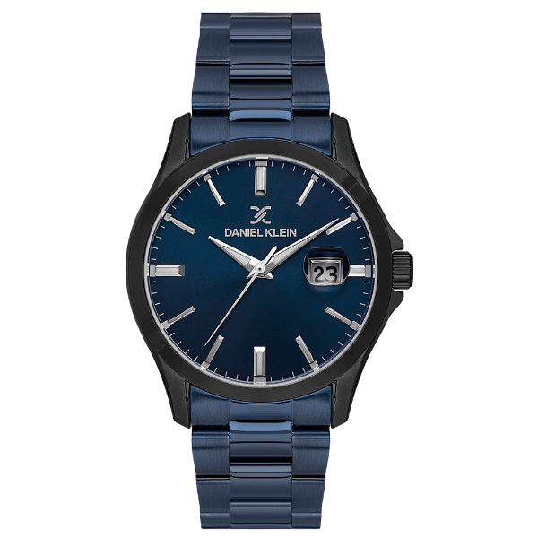 Relógio Analógico Masculino Daniel Klein Dk.1.14146-5 Premium Gents Pulseira de Aço Inoxidável Azul/Preto