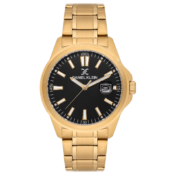 Relógio Analógico Masculino Daniel Klein Dk.1.14332-5 Premium Gents Pulseira de Aço Inoxidável Dourado/Preto