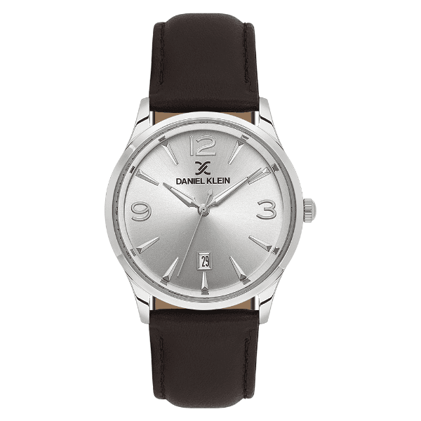 Relógio Analógico Masculino Daniel Klein Dk.6.14034-1 Premium Gent Pulseira de Couro Marrom Prata