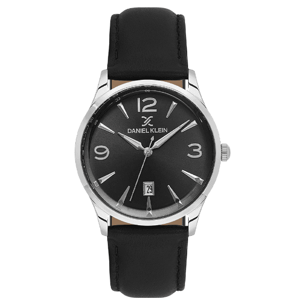 Relógio Analógico Masculino Daniel Klein Dk.6.14034-2 Premium Gent Pulseira de Couro Preto/Prata
