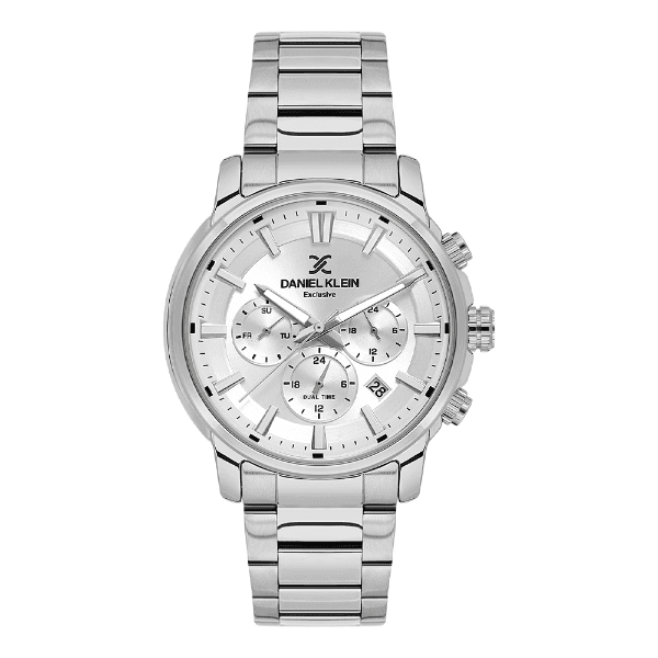 Relógio Analógico Masculino Daniel Klein Dk.6.14442-1 Exclusive Gents Pulseira de Aço Inoxidável Prata