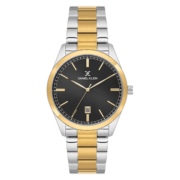 Relógio Analógico Masculino Daniel Klein Dk.6.14449-4 Premium Gents Pulseira de Aço Inoxidável Prata/Dourado/Preto