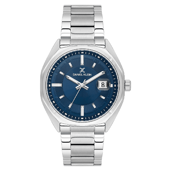 Relógio Analógico Masculino Daniel Klein Dk.6.14451-3 Premium Gents Pulseira de Aço Inoxidável Prata Azul