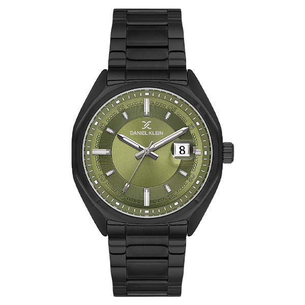 Relógio Analógico Masculino Daniel Klein Dk.6.14451-5 Premium Gents Pulseira de Aço Inoxidável Preto/Verde
