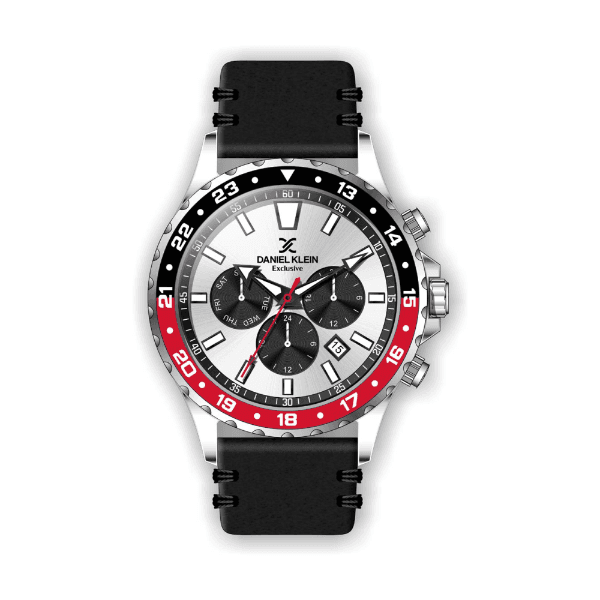 Relógio Analógico Masculino Daniel Klein Exclusive Dk.1.12347-2 Prata e Preto