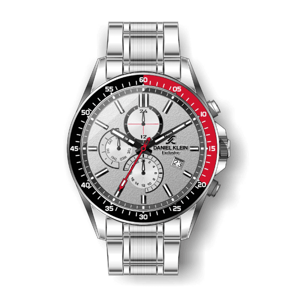 Relógio Analógico Daniel Klein Exclusive Dk.1.12456-1 Prata
