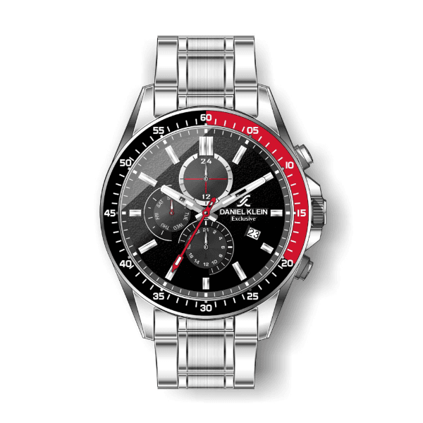 Relógio Analógico Daniel Klein Exclusive Dk.1.12456-2 Prata e Preto