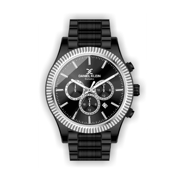 Relógio Analógico Daniel Klein Exclusive Dk.1.12458-6 Preto e Prata