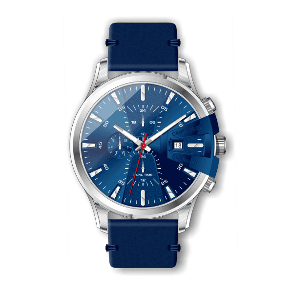 Relógio Analógico Masculino Daniel Klein Exclusive Dk.1.12461-2 Prata e Azul