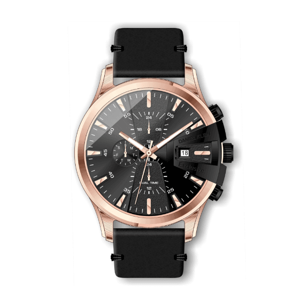 Relógio Analógico Daniel Klein Exclusive Dk.1.12461-3 Rosa Ouro e Preto