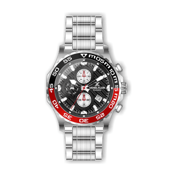 Relógio Analógico Daniel Klein Exclusive Dk.1.12472-1 Prata e Preto