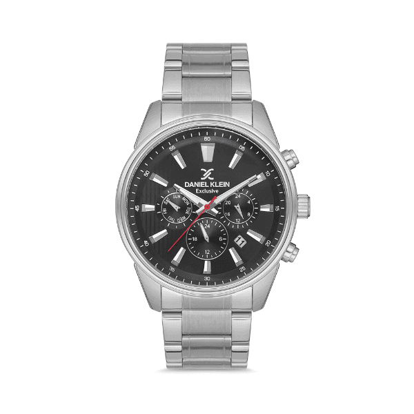 Relógio Analógico Masculino Daniel Klein Exclusive Dk.1.12588-2 Prata/Preto