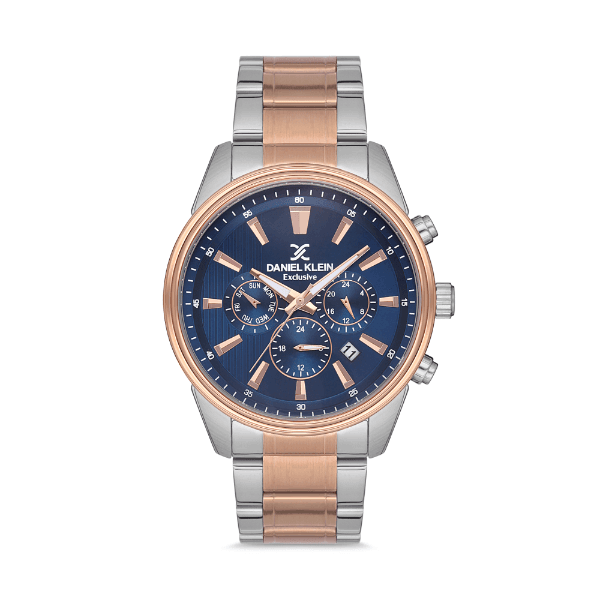 Relógio Analógico Daniel Klein Exclusive Dk.1.12588-6 Prata/Rosa Ouro