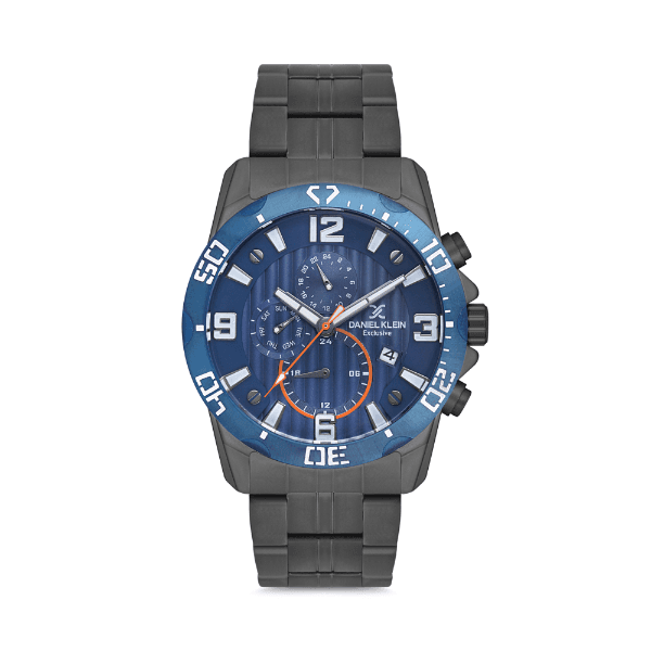 Relógio Analógico Masculino Daniel Klein Exclusive Dk.1.12593-3 Preto/Azul