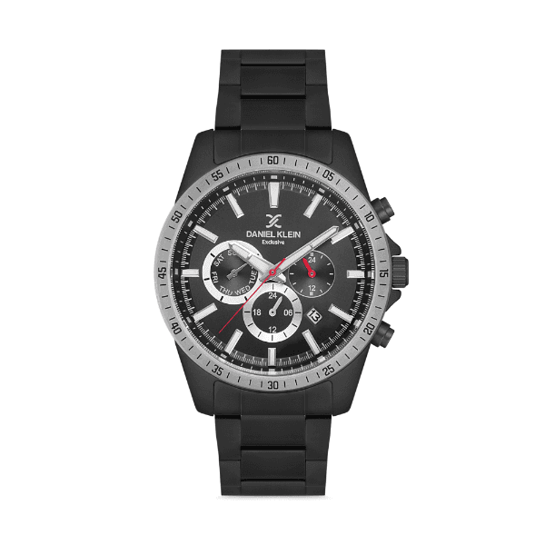 Relógio Analógico Daniel Klein Exclusive Dk.1.12594-3 Preto/Prata