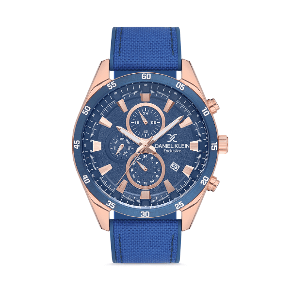 Relógio Analógico Daniel Klein Exclusive Dk.1.12599-4 Rosa Ouro/Azul