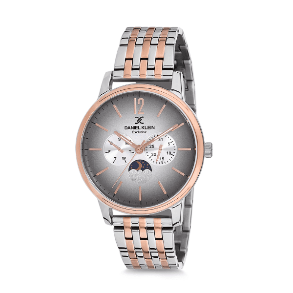 Relógio Analógico Daniel Klein Exclusive Dk12226-3 Prata e Rosa Ouro
