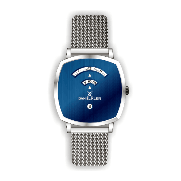 Relógio Analógico Daniel Klein Premium Dk.1.12412-3 Prata e Azul