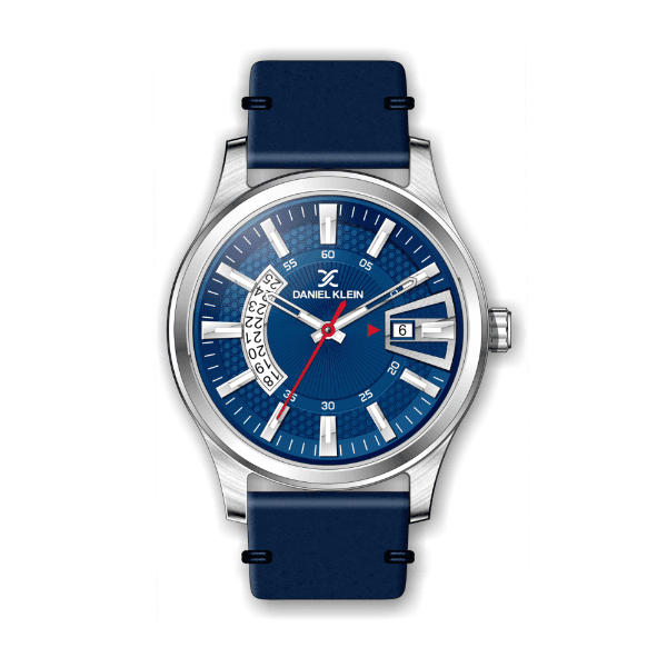 Relógio Analógico Masculino Daniel Klein Premium Dk.1.12449-2 Azul e Prata