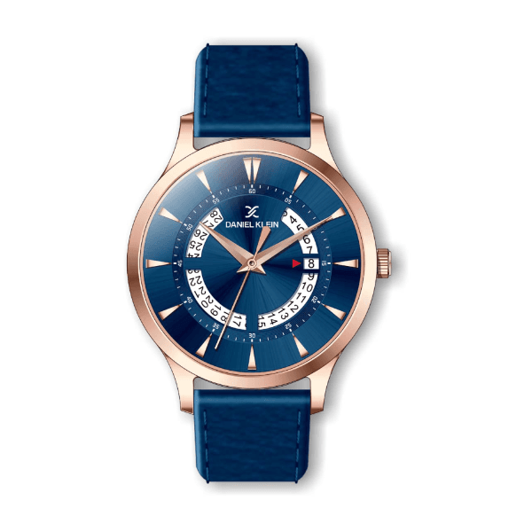 Relógio Analógico Daniel Klein Premium Dk.1.12473-4 Rosa Ouro e Azul
