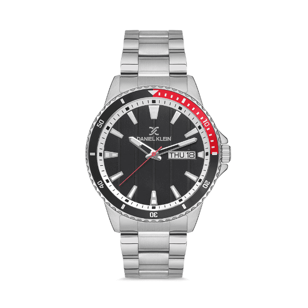 Relógio Analógico Daniel Klein Premium Dk.1.12568-1 Prata/Preto