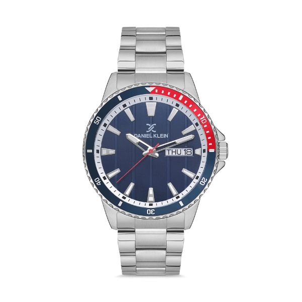 Relógio Analógico Daniel Klein Premium Dk.1.12568-6 Prata/Azul