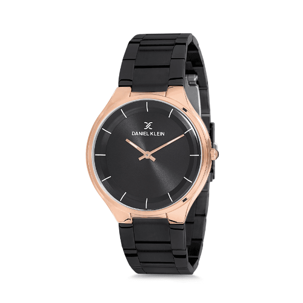 Relógio Analógico Daniel Klein Premium Dk12128-3 Preto e Rosa Ouro