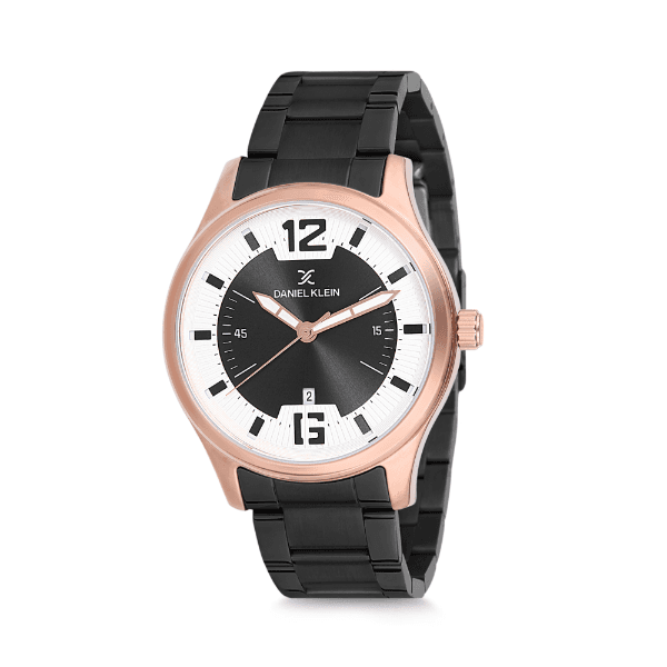 Relógio Analógico Daniel Klein Premium Dk12166-4 Rosa Ouro e Preto