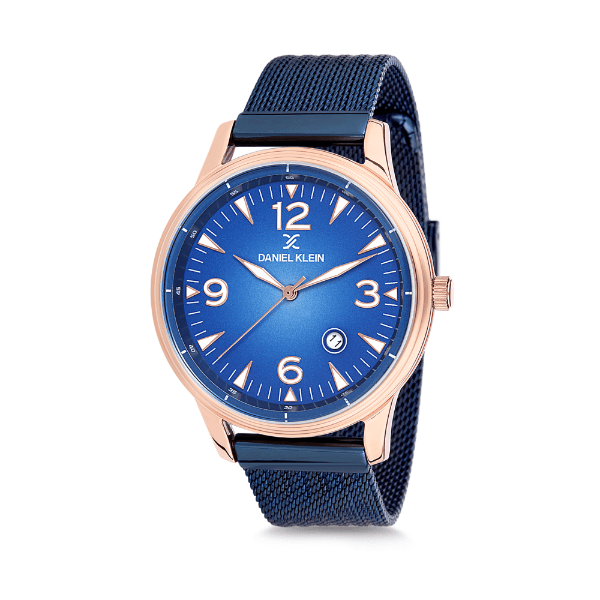 Relógio Analógico Daniel Klein Premium Dk12167-2 Dourado e Azul