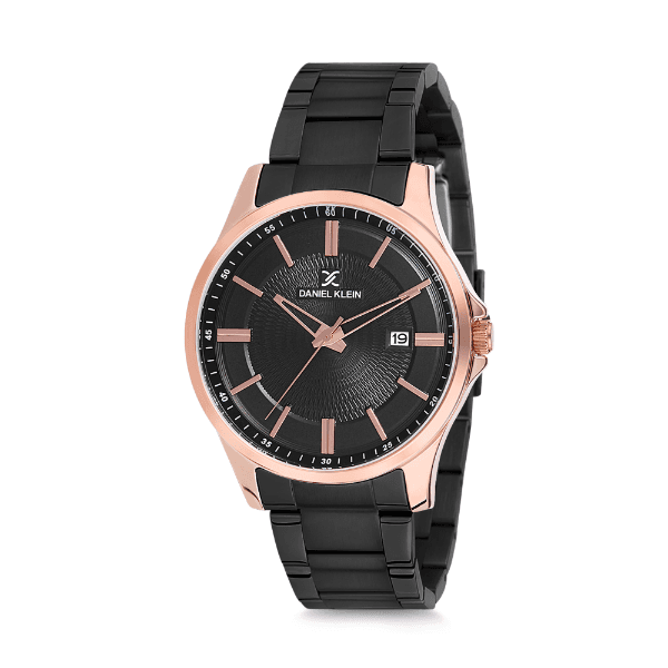 Relógio Analógico Masculino Daniel Klein Premium Dk12229-4 Preto Rosa Ouro