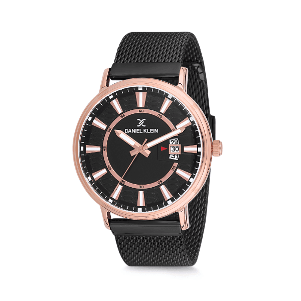 Relógio Analógico Masculino Daniel Klein Premium Dk12244-2 Preto Rosa Ouro