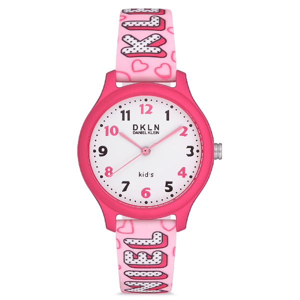 Relógio Analógico Daniel Klein Dk.1.12764-1 Dkln Kids Pulseira de Silicone Rosa