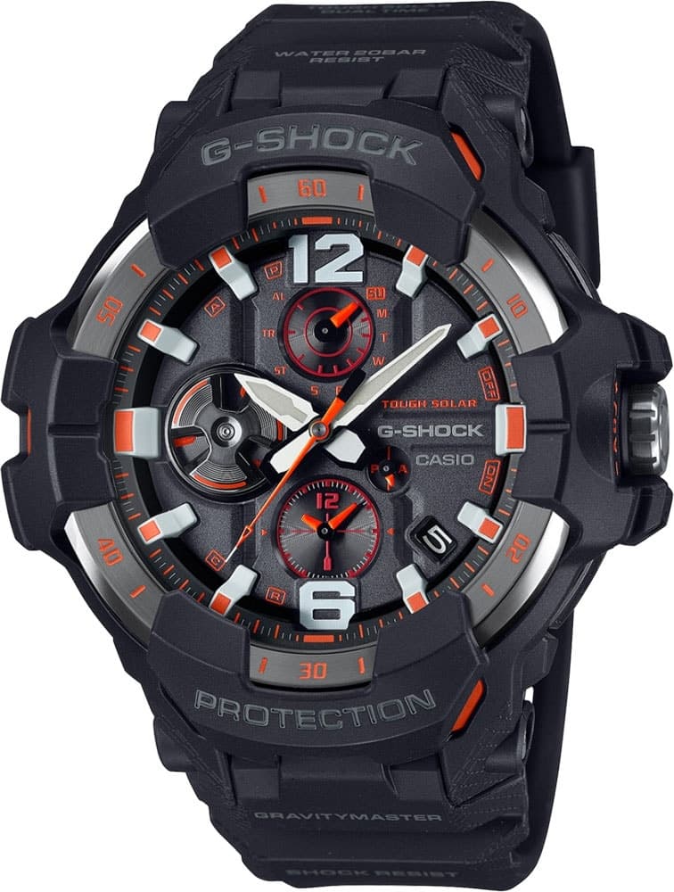 Relógio Casio Analógico Gr-B300-1A4DR Preto/Laranja