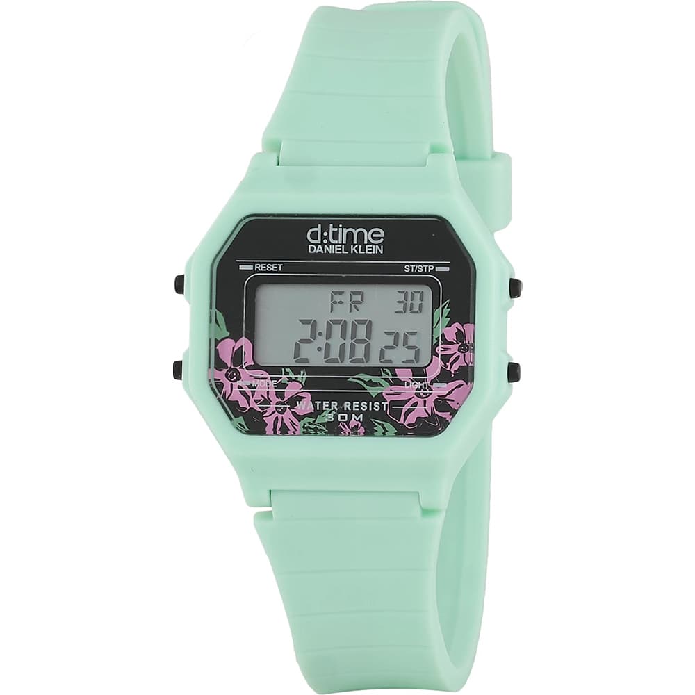 Relógio Digital Feminino Daniel Klein D:Time Dk.9.12270-5 Verde Claro