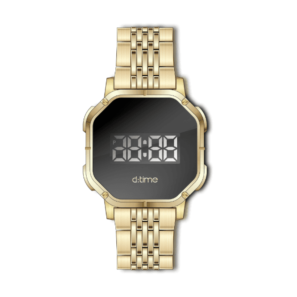 Relógio Digital Masculino Daniel Klein D Time Dk.1.12334-5 Dourado