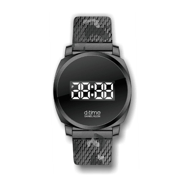 Relógio Digital Masculino Daniel Klein D Time Dk.1.12383-3 Cinza Camuflado
