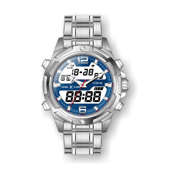 Relógio Digital Daniel Klein D:Time Dk.1.12355-3 Masculino Prata