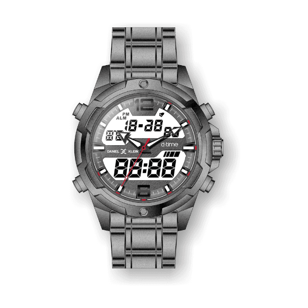 Relógio Digital Masculino Daniel Klein D:Time Dk.1.12355-6 Cinza