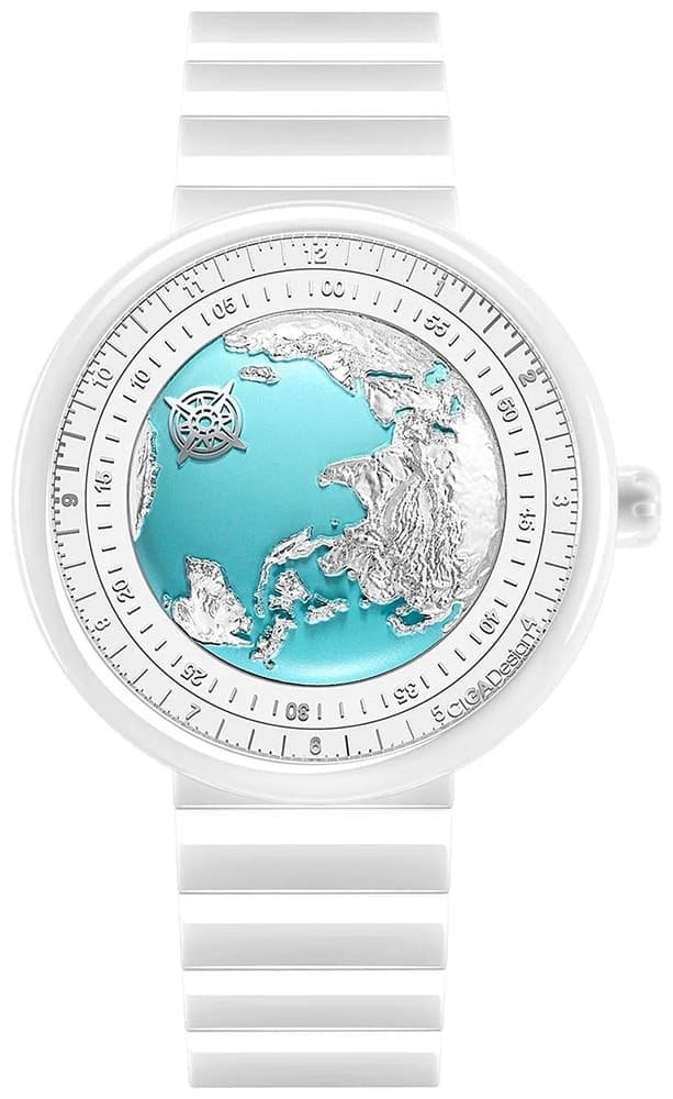 Relógio Feminino Ciga Design U030-Wu01-7W Automatic Watch Blue Planet Ii Ice Age