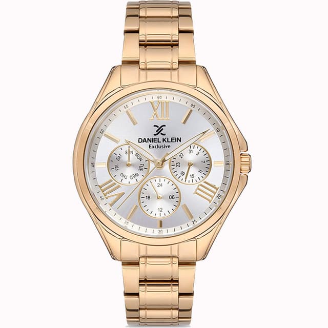 Relógio Feminino Daniel Klein Dk.1.12523-3 Exclusive Dourado