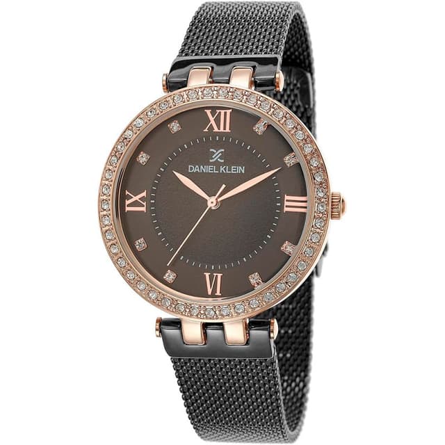 Relógio Feminino Daniel Klein Premium Dk.1.12400-5 Preto/Rosa/Ouro