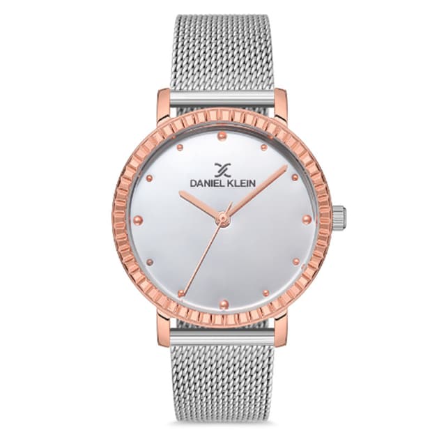 Relógio Feminino Daniel Klein Premium Dk.1.12532-6 Prata/Rosa Ouro