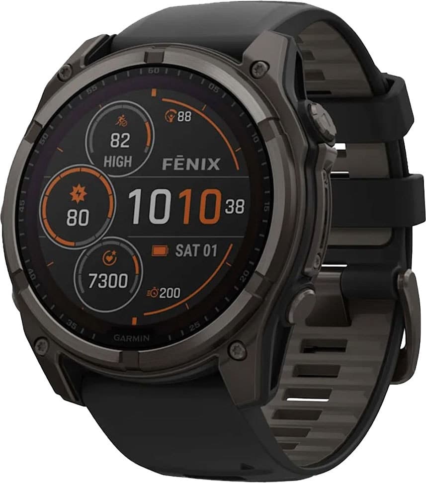 Relógio GPS Garmin Fenix 8 51MM Safira Solar 010-02907-10 - Preto