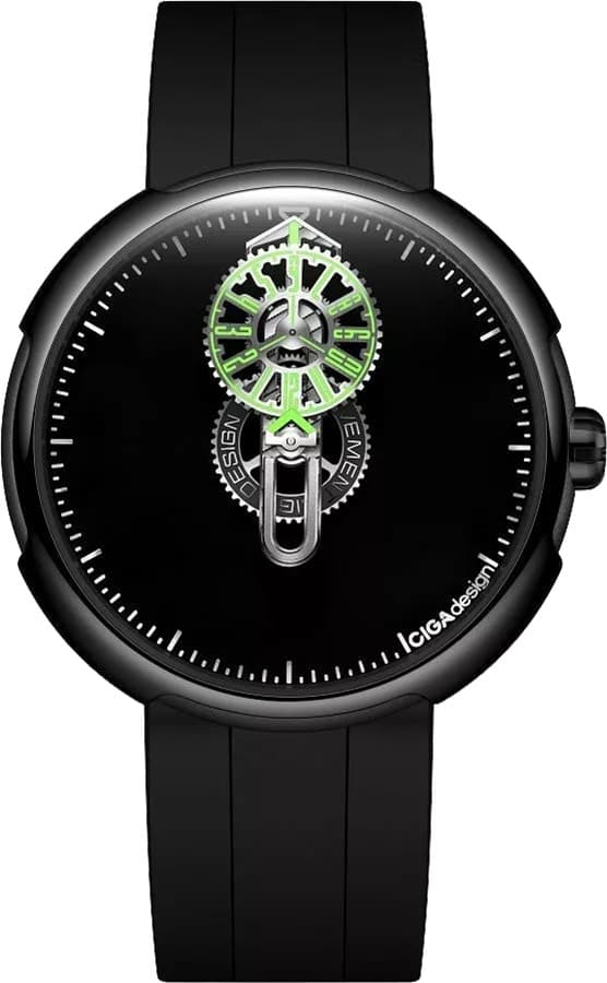 Relógio Masculino Ciga Design T021-Sigr-6B Automatic Wandering Hour Watch Preto