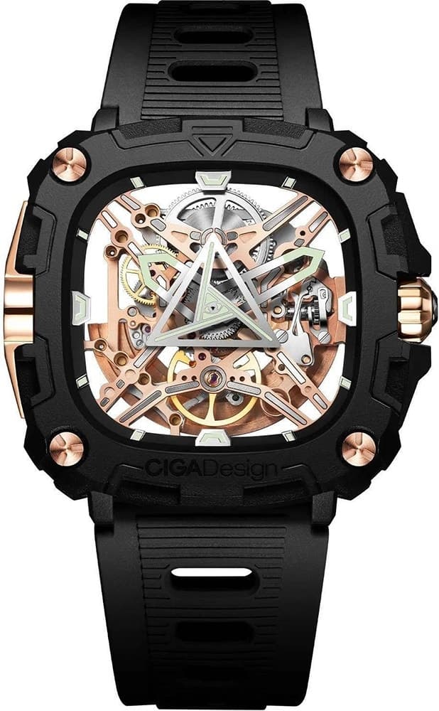 Relógio Masculino Ciga Design X051-Br01-W5B Mechanical Watch X Series Eye Of Horus Dourado