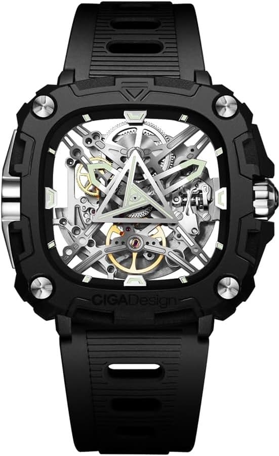 Relógio Masculino Ciga Design X051-Bs01-W5B Mechanical Watch X Series Eye Of Horus Prateado
